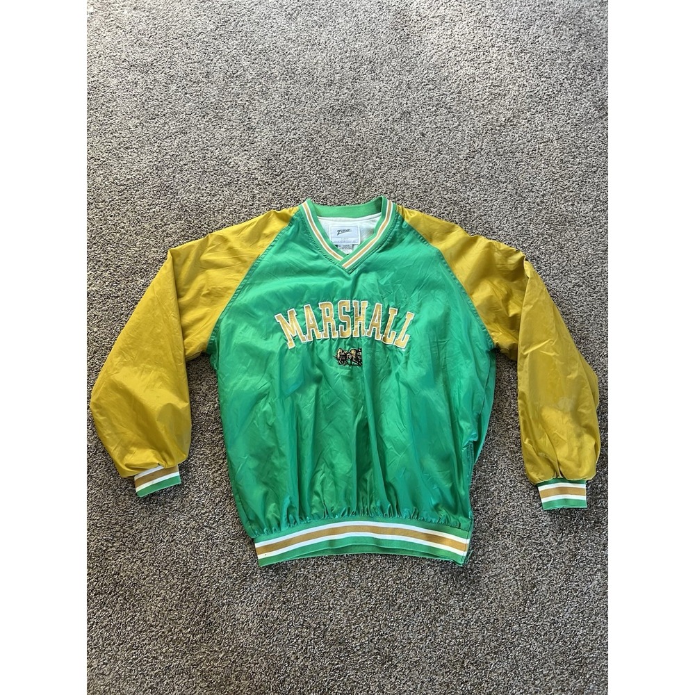 Zubaz Marshall Thundering Herd Pullover Windbreaker Jacket Size XL READ